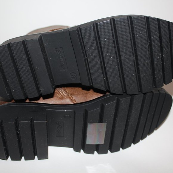 Forever Tan Brown Notice-09 Lace-Up Boots Womens 8 - Picture 5 of 5